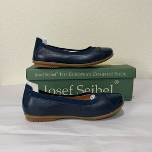 Josef Seibel Navy genuine leather ballet flat EU37 US 6/6.5